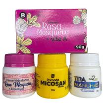 Tratamento Completo Antimanchas, Anti-idade e com Micosan, Rosa Mosqueta e Tira manchas