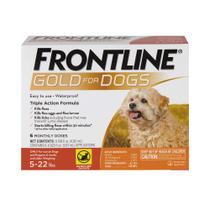 Tratamento contra pulgas e carrapatos Frontline Gold para cães pequenos 2,3 a 10 kg