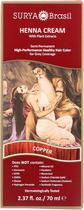 Tratamento de cor de cabelo Surya Brasil Henna Cream Copper 70mL