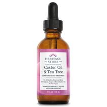 Tratamento de couro cabeludo Heritage Store Óleo de rícino e melaleuca 120 ml