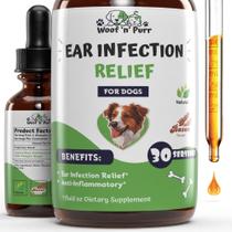 Tratamento de infecção de ouvido de cachorro Woof 'n' Purr 30 ml de tintura de ervas