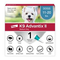 Tratamento de pulgas, carrapatos e mosquitos K9 Advantix II para cães médios Tratamento de pulgas, carrapatos e mosquitos K9 Advantix II para cães médios