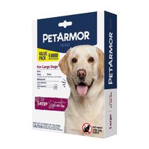 Tratamento de pulgas e carrapatos PetArmor para cães grandes, 45-88 libras, pacote com 6 Tratamento de pulgas e carrapatos PetArmor para cães grandes, 45-88 libras, pacote com 6