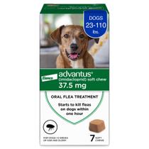 Tratamento de pulgas mastigável para cães Advantus 10 - 50 kg 7 ct