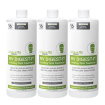 Tratamento de Tanque de Água Preta RV Unique RV Digest-It - 960ml (Pacote com 3) Tratamento de Tanque de Água Preta RV Unique RV Digest-It - 960ml (Pacote com 3)
