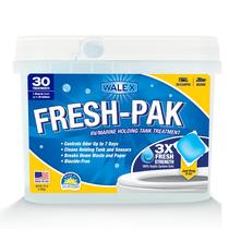 Tratamento de tanque de retenção marítimo RV Walex Fresh-Pak, pacote com 30 Tratamento de tanque de retenção marítimo RV Walex Fresh-Pak, pacote com 30