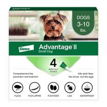 Tratamento e prevenção de pulgas Advantage II para cães pequenos de 3 a 10 libras