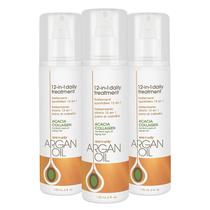 Tratamento: óleo de argan One 'n Only 12 em 1, diariamente, 180 ml (pacote com 3)