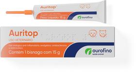 Tratamento Otológico Ourofino Auritop para Cães e Gatos 15g