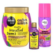 Tratamento, Proteção e Perfume: Creme 3em1, Óleo 50ml e Spray Uva Irresistível Salon Line Tratamento, Proteção e Perfume: Creme 3em1, Óleo 50ml e Spray Uva Irresistível Salon Line