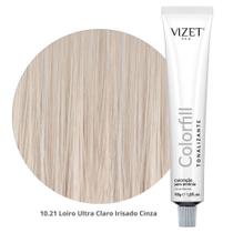 Tratamento Tonalizante Colorfill 10.21 Loiro Ultra Claro Irisado Cinza 50gr Vizet