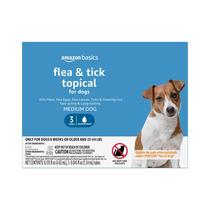 Tratamento tópico de pulgas e carrapatos para cães médios Amazon Basics Tratamento tópico de pulgas e carrapatos para cães médios Amazon Basics