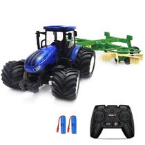 Trator agrícola Toy RC Truck com controle remoto com 2 baterias para crianças