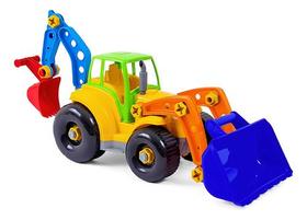 Trator Brinquedo Didático Retroescavadeira Desmontavel Trator Brinquedo Didático Retroescavadeira Desmontavel
