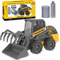 Trator Brinquedo New Holland Construction Mini Carregadeira L330 Usual Brinquedos