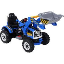 Trator Carrinho Escavadeira Infantil Azul 12V BEL - Bel Fix