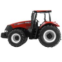 Trator Case Magnum Graneleiro Usual Réplica Miniatura Brinquedo Infantil Agrícola Rodas Móveis Realista 1 por 30 Presente Criança Menino Menina