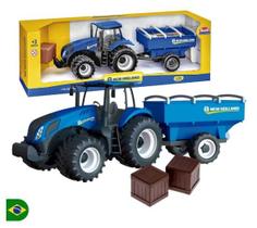 Trator com carreta T8 New Holland Trator T8 New Holland Opção de escolha de modelo Usual Brinquedos