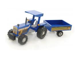 Trator com Reboque Infantil em Madeira Alf