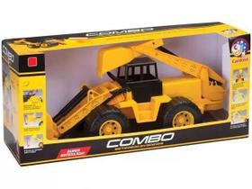 Trator Combo Retroescavadeira Plastico R.1041 Cardoso Toys Trator Combo Retroescavadeira Plastico R.1041 Cardoso Toys