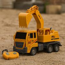Trator Controle Remoto Escavadeira Brinquedo Infantil 1:30 Trator Controle Remoto Escavadeira Brinquedo Infantil 1:30
