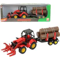 Trator de Brinquedo Agromak Toras c/ Carreta Agricultura - Silmar Plasticos Ltda