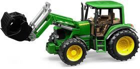 Trator de brinquedo Bruder John Deere 6920 com carregador frontal em escala 1:16
