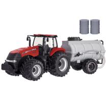 Trator de Brinquedo Case Implementos Tanque 1/30 Menino