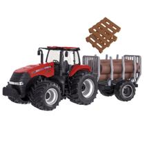 Trator de Brinquedo Case Magnum Implementos Tora 1/30 Menino