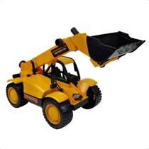Trator de Brinquedo Infantil Constructor BS Toys Veículo Obra Construção Educativo Durável Divertido