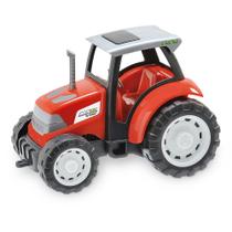 Trator De Brinquedo Infantil Maxx Trator Rural Vermelho