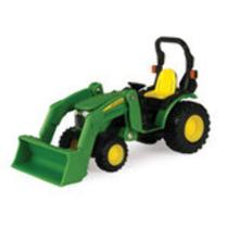 Trator de brinquedo John Deere com carregador em escala 1/32