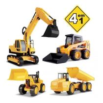Trator de Brinquedo Kit Tratores com 4 Maquinas Workers - Roma 0345