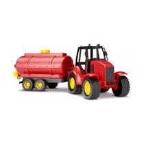 Trator De Brinquedo Vermelho Agromak Com Tanque Para Água