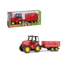 Trator De Brinquedo Vermelho Com Carreta Agromak Infantil