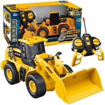 Trator De Controle Remoto Construção Brinquedo Recarregável