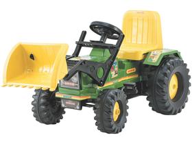 Trator de Pedal Biemme Farmer com Pa Carregadeira Verde 35kg