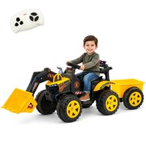 Trator Eletrico Biemme Escavedeira B Land Amarelo 12V Controle Trator Eletrico Biemme Escavedeira B Land Amarelo 12V Controle