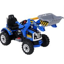 Trator Eletrico com Pa Escavadeira Belfix Kingdom 12V Azul