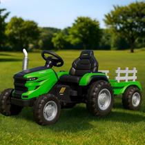 Trator Elétrico Infantil 12v Caçamba Controle Remoto Luz e Musica