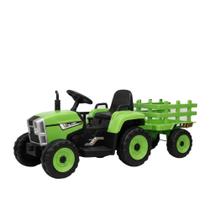 Trator Elétrico Infantil 12V Com Carretinha Removível, Luzes Led, Sons, Usb e Marcha Frente e Ré Trator Elétrico Infantil 12V Com Carretinha Removível, Luzes Led, Sons, Usb e Marcha Frente e Ré
