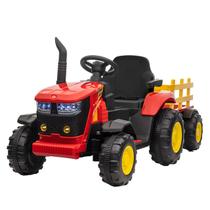 Trator Elétrico Infantil 12V Com Controle Remoto Luz E Som