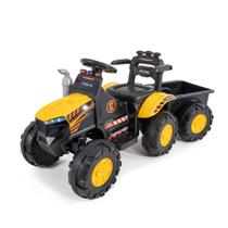 Trator Elétrico Infantil Com Caçamba Escavadeira Brinquedo Conect Brinq Luzes, Som Recarregável Para Crianças Diversão Ao Ar Livre