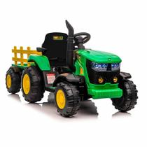 Trator Elétrico Infantil com Carreta - 12v - Verde - Zippy Toys