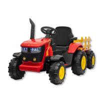 Trator eletrico infantil com carretinha vermelho 12v (ce23454) - zippy toys Trator eletrico infantil com carretinha vermelho 12v (ce23454) - zippy toys