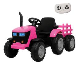 Trator Elétrico Infantil Controle Remoto 12v Zippy Rosa 127v