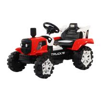 Trator Elétrico Infantil Motorizado 12V Vermelho Com Caçamba