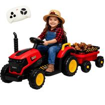 Trator Elétrico Infantil Zippy Toys Compact com Carreta Vermelho 12V Trator Elétrico Infantil Zippy Toys Compact com Carreta Vermelho 12V