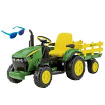 Trator Elétrico John Deere Ground Force e Oculos Sol Azul