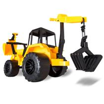 Trator Escavadeira Agro 37cm Grande Brinquedo Funcional Brinquedo - Toys